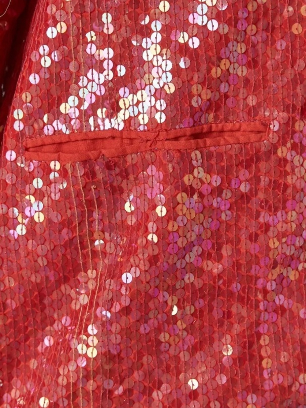 Red Sequin Double-Breasted Jacket with Gold Buttons 😮‍💨🔥🫰🏾(w/FLAW) - Picture 7 of 13